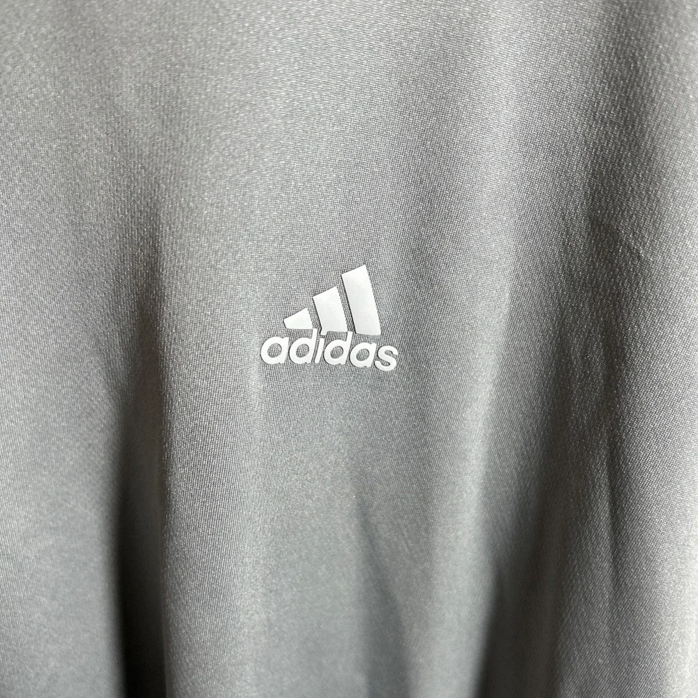 Adidas Polo Shirt Mens XXL 2XL Gray Golf‎ Short Sleeve Golfer Stretch